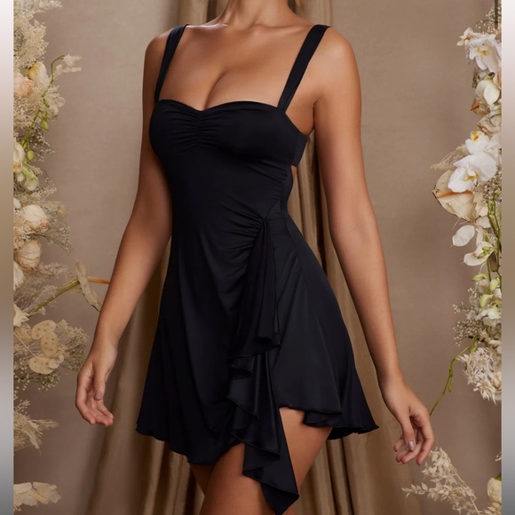 Oh Polly Draped A-Line Mini Dress - Picture 1 of 12